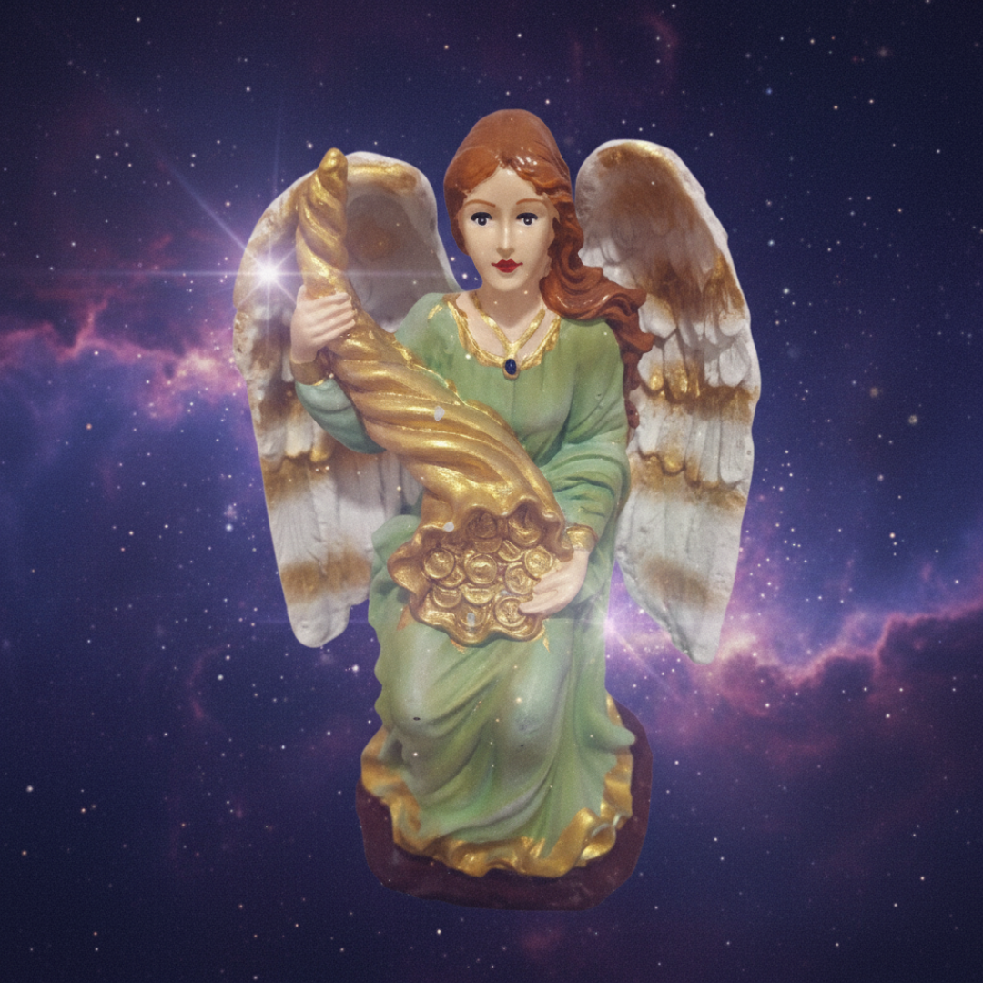 BAKA Angel of Abundance Prosperity Positive Energy Abundia Angel Abundancia Prosperidad Collectible Figurine Home Decor Statue 6.5 Inch