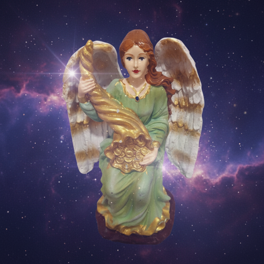 BAKA Angel of Abundance Prosperity Positive Energy Abundia Angel Abundancia Prosperidad Collectible Figurine Home Decor Statue 6.5 Inch
